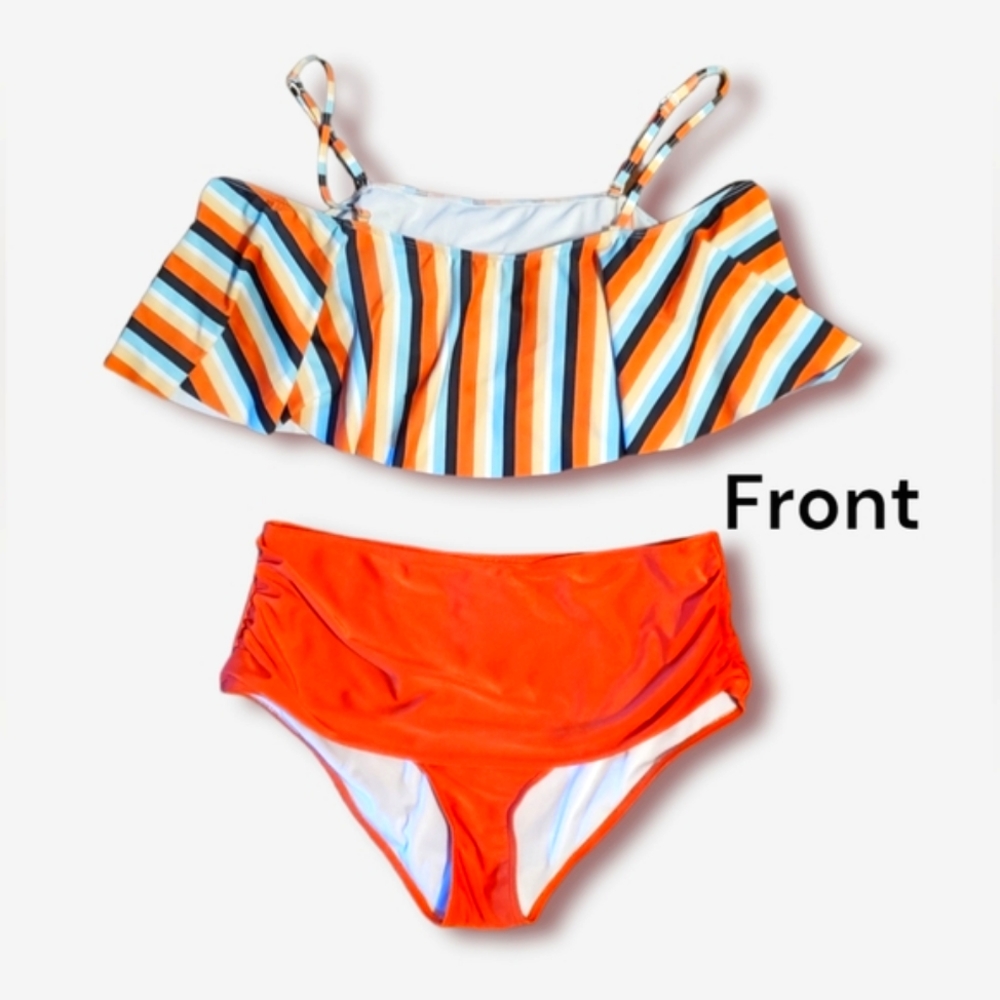 SHEIN 2 Piece Swimsuit High Waisted 1XL - Picture 2 of 8